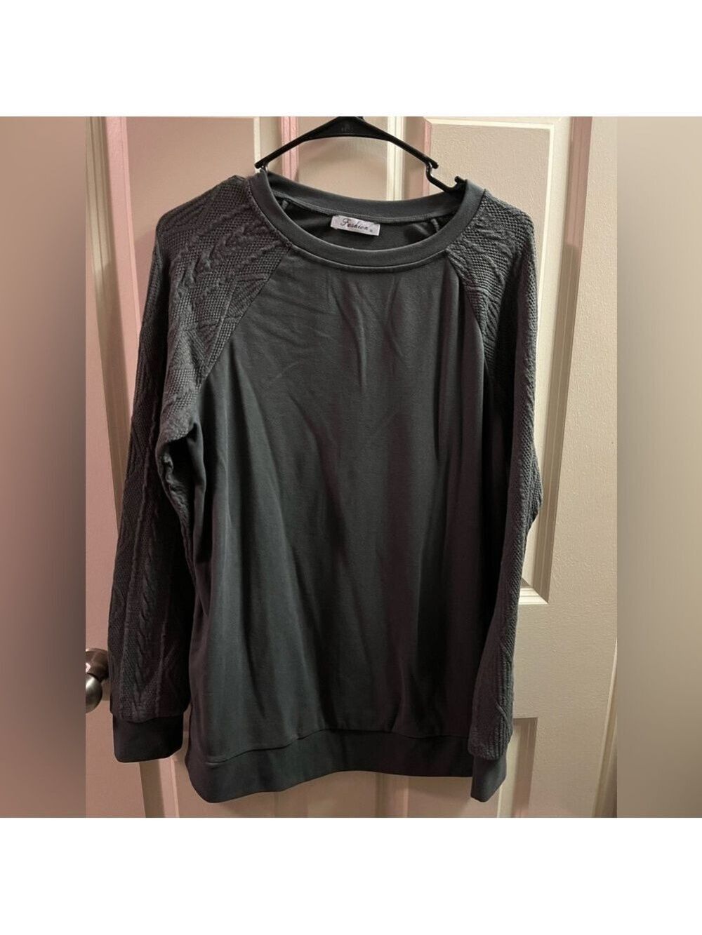 Dark Gray Long Sweater Top